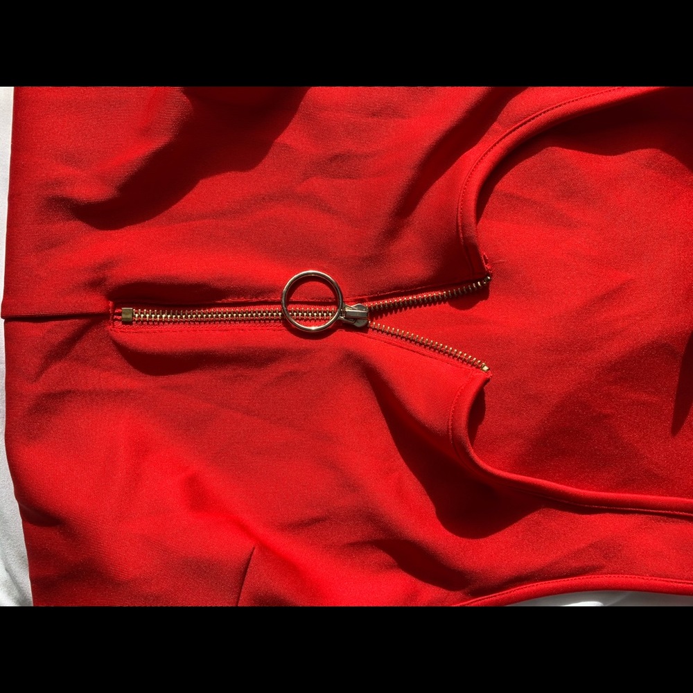 Red body suit - Picture 3 of 5